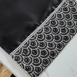 Catherine Lansfield Deco Sequin Placemats 4 Pack Black - Deco Sequin Dining Placemat Black