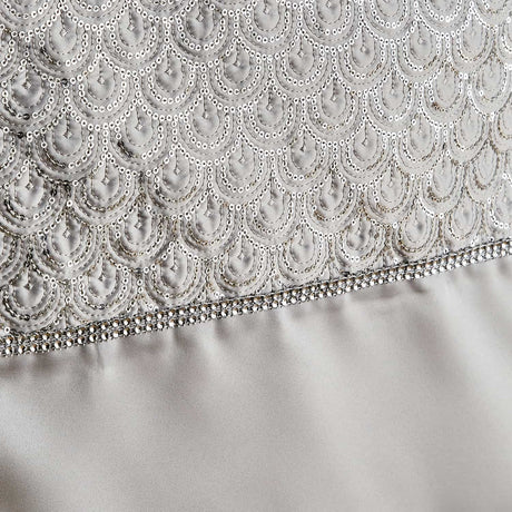 Catherine Lansfield Deco Sequin Decorative Table Runner Silver - Deco Sequin Dining Runner Silver