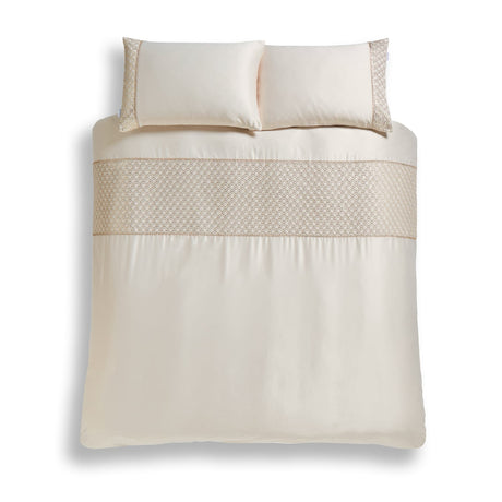 Catherine Lansfield Deco Sequin Embellished Duvet Cover Set - Deco Sequin Duvet Set Champagne