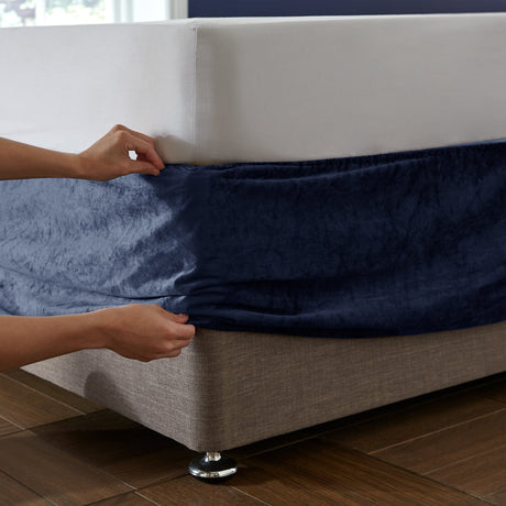Catherine Lansfield Kingsley Divan Base Wrap - Kingsley Base Wrap Navy