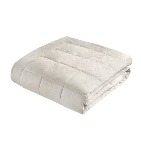 Catherine Lansfield Kingsley Matt Velvet Bedspread - Kingsley Bedspread Cream