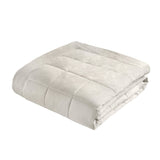 Catherine Lansfield Kingsley Matt Velvet Bedspread - Kingsley Bedspread Cream