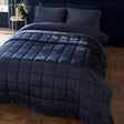 Catherine Lansfield Kingsley Matt Velvet Bedspread - Kingsley Bedspread Navy