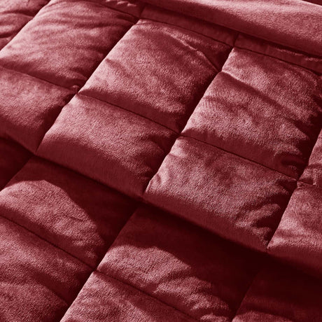 Catherine Lansfield Kingsley Matt Velvet Bedspread - Kingsley Bedspread Raspberry