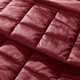 Catherine Lansfield Kingsley Matt Velvet Bedspread - Kingsley Bedspread Raspberry