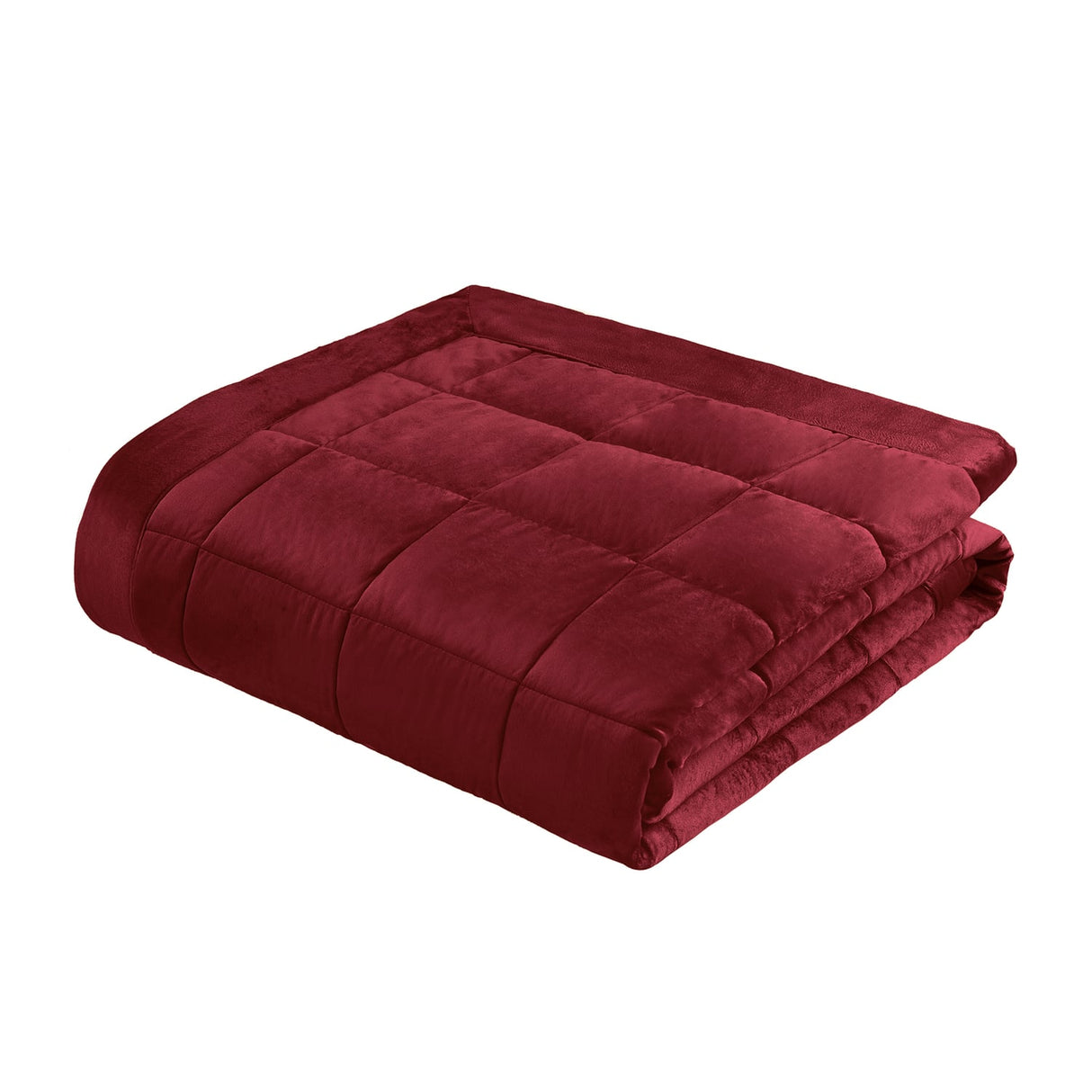 Catherine Lansfield Kingsley Matt Velvet Bedspread - Kingsley Bedspread Raspberry