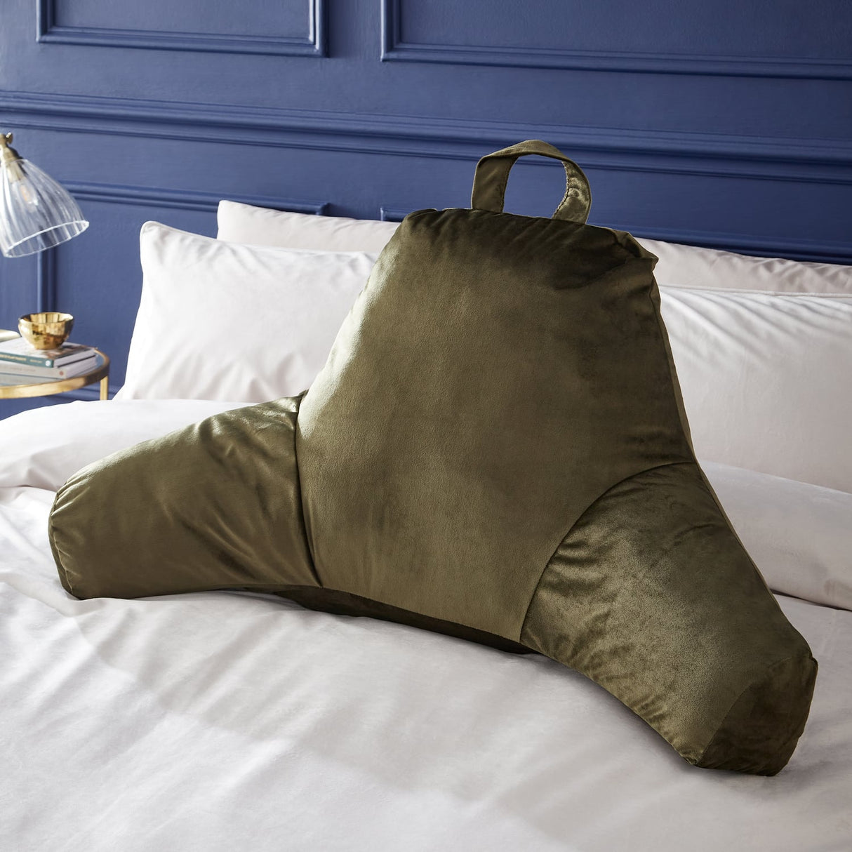 Catherine Lansfield Kingsley Cuddle Cushion Filled Back Support - Kingsley Chair Cushion Olive