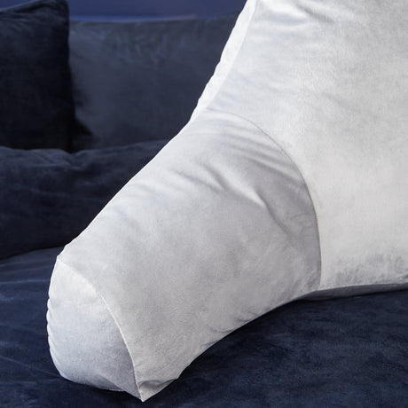 Catherine Lansfield Kingsley Cuddle Cushion Filled Back Support - Kingsley Chair Cushion Silver