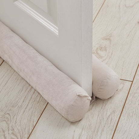 Catherine Lansfield Kingsley Cosy Draught Excluder - Kingsley Draught Excluder Cream