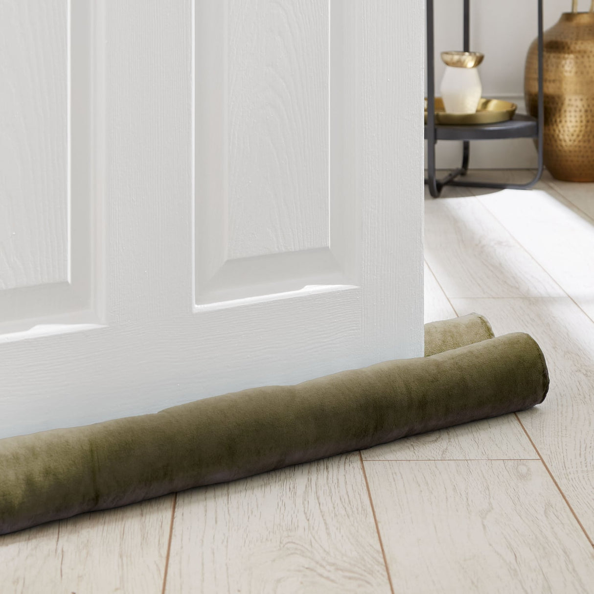 Catherine Lansfield Kingsley Cosy Draught Excluder - Kingsley Draught Excluder Olive Green