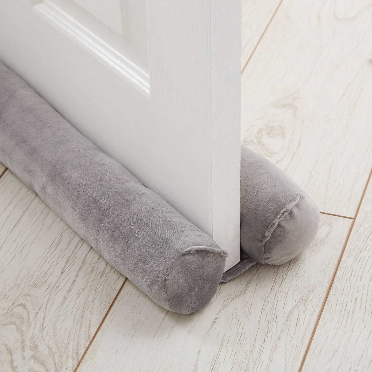 Catherine Lansfield Kingsley Cosy Draught Excluder - Kingsley Draught Excluder Silver