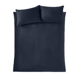 Catherine Lansfield Kingsley Matt Navy Velvet Duvet Cover Bedding Set - Kingsley Duvet Set Navy
