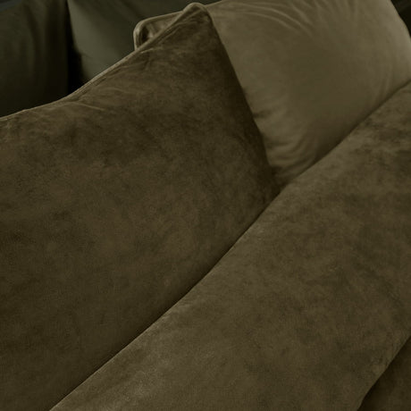 Catherine Lansfield Kingsley Matt Olive Velvet Duvet Cover Bedding Set - Kingsley Duvet Set Olive