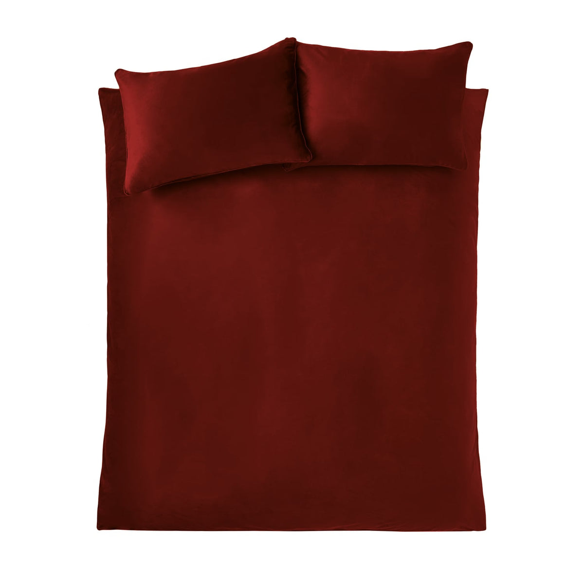 Catherine Lansfield Kingsley Matt Raspberry Velvet Duvet Cover Bedding Set - Kingsley Duvet Set Raspberry