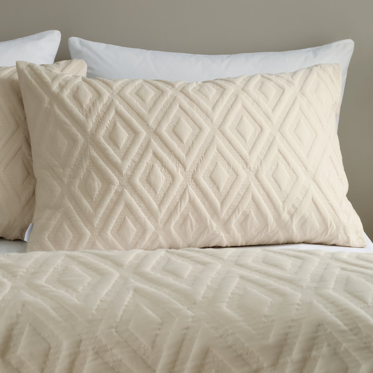 Catherine Lansfield Jacob Geo Natural Duvet Cover Bedding Set - Jacob Geo Duvet Set Natural
