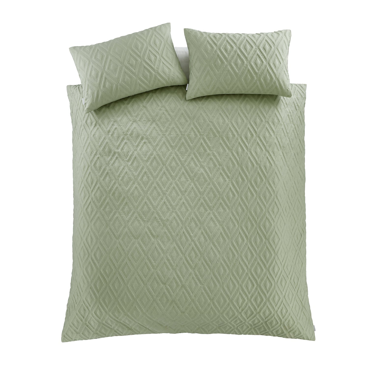 Catherine Lansfield Jacob Geo Duvet Cover Set - Jacob Geo Duvet Set Sage