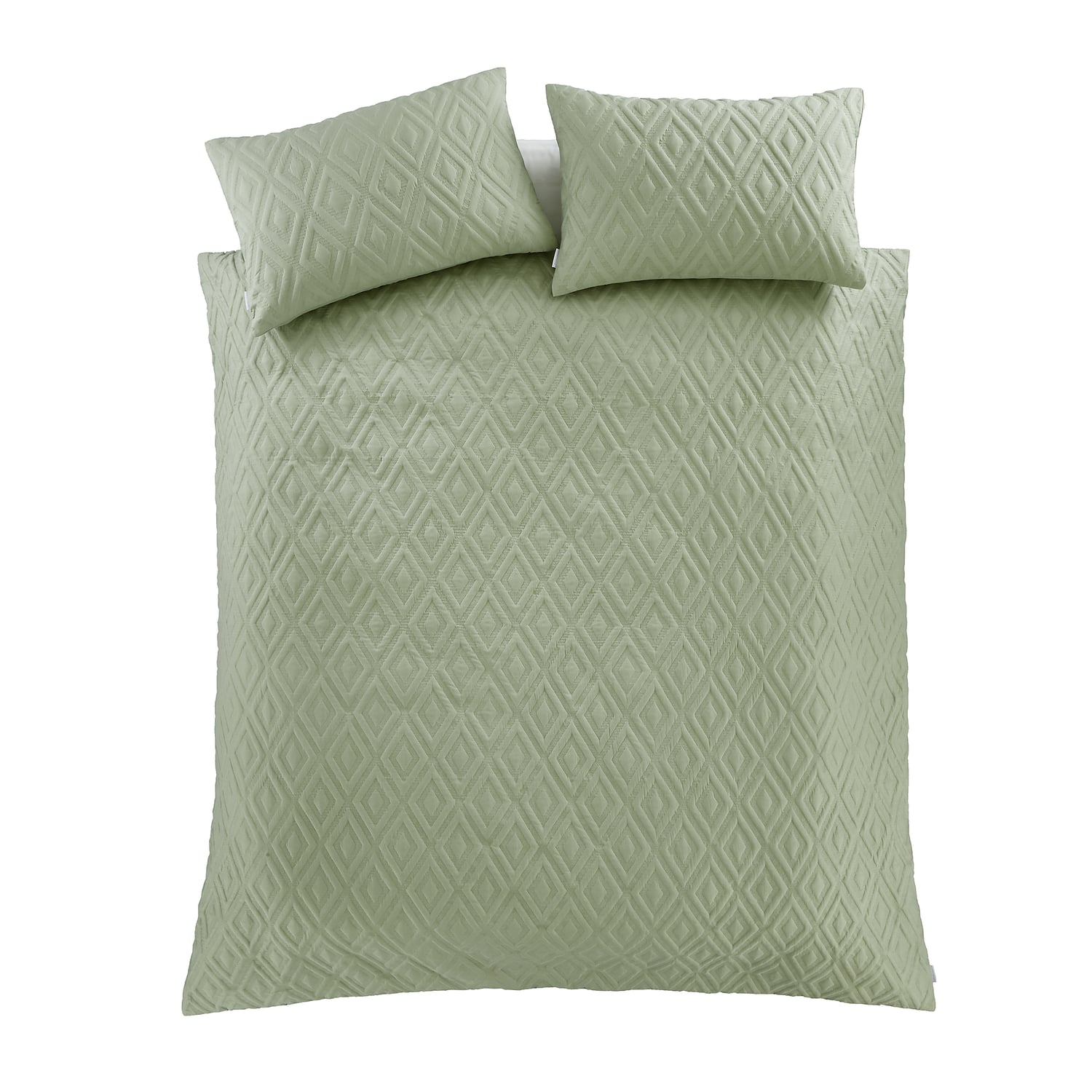 Catherine Lansfield Jacob Geo Duvet Cover Set - Jacob Geo Duvet Set Sage