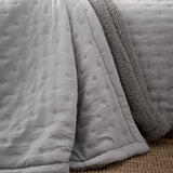 Catherine Lansfield Cosy Nori Sherpa Bedspread - Cosy Nori Sherpa Bedspread Silver