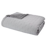Catherine Lansfield Cosy Nori Sherpa Bedspread - Cosy Nori Sherpa Bedspread Silver