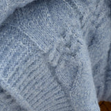 Bianca Cable Knit Cosy Throw 150cm x 200cm - Cable Knit Blue Throw
