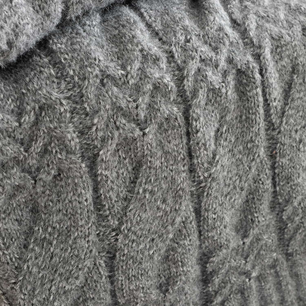 Bianca Cable Knit Cosy Throw 150cm x 200cm - Cable Knit Grey Throw