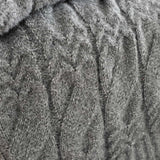 Bianca Cable Knit Cosy Throw 150cm x 200cm - Cable Knit Grey Throw