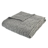 Bianca Cable Knit Cosy Throw 150cm x 200cm - Cable Knit Grey Throw