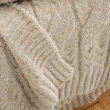 Bianca Cable Knit Cosy Throw 150cm x 200cm - Cable Knit Natural Throw