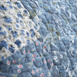 Turner Bianca Floral Patchwork 100% Cotton Bedspread Blue 220x230cm - Limited Edition Bedspread