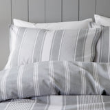 Bianca Ticking Stripe Brushed Cotton Flannelette Duvet Cover Set - Brushed Ticking Stripe Duvet Set