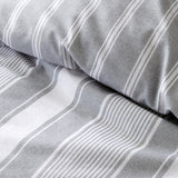 Bianca Ticking Stripe Brushed Cotton Flannelette Duvet Cover Set - Brushed Ticking Stripe Duvet Set