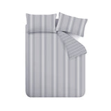 Bianca Ticking Stripe Brushed Cotton Flannelette Duvet Cover Set - Brushed Ticking Stripe Duvet Set