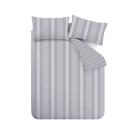 Bianca Ticking Stripe Brushed Cotton Flannelette Duvet Cover Set - Brushed Ticking Stripe Duvet Set