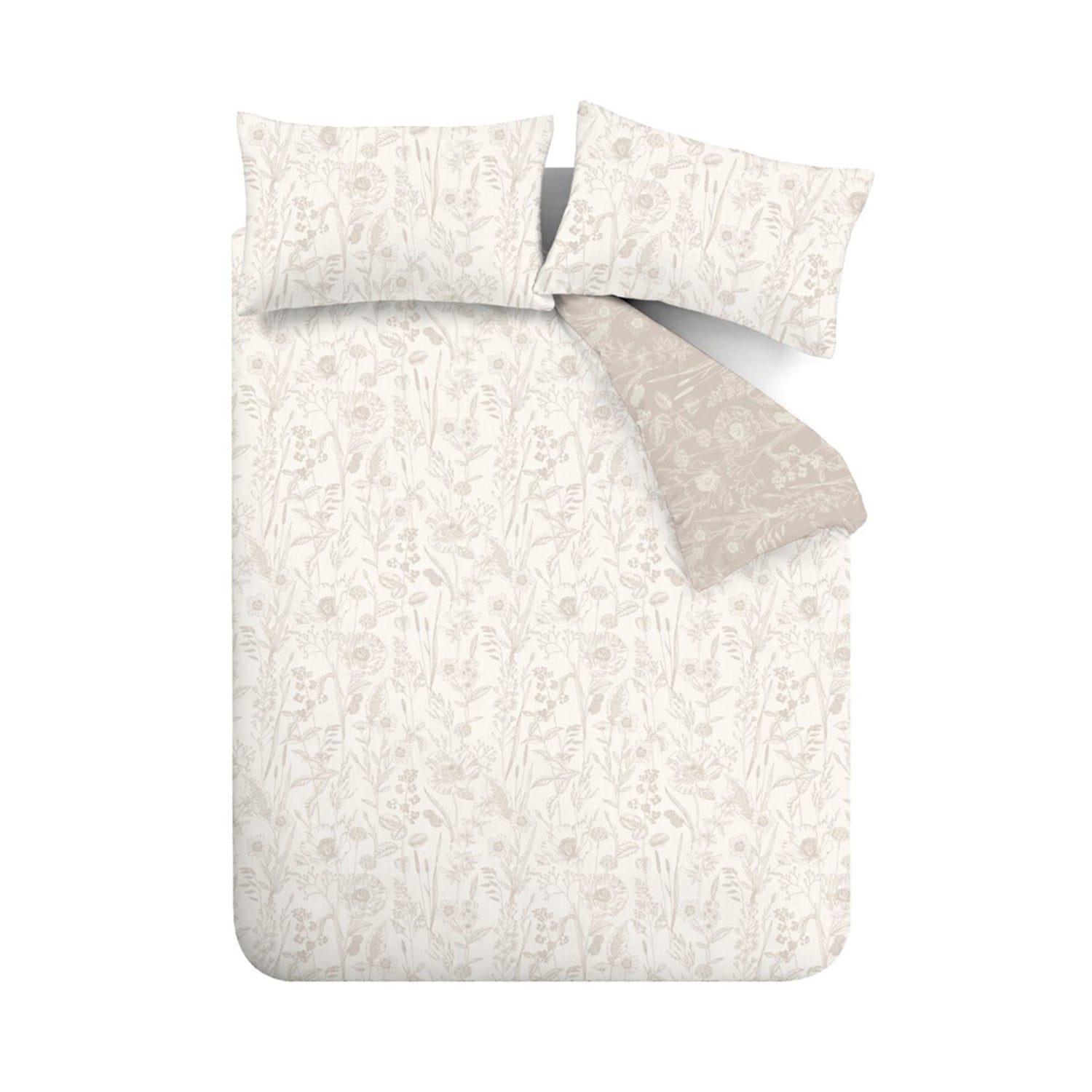 Bianca Fine Linens Brushed Floral Toile Duvet Cover Set - Brushed Floral Toile Duvet Set