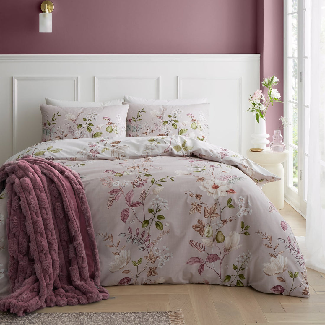 Bianca Francesca Floral Cotton Duvet Cover Set