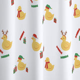 Catherine Lansfield Christmas Quacker Festive Duck Print Shower Curtain - Christmas Quacker Shower Curtain