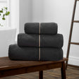 Bianca Zero Twist Satin Stitch 600gsm Cotton Towel - Black