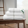 Bianca Zero Twist Satin Stitch 600gsm Cotton Towel - White