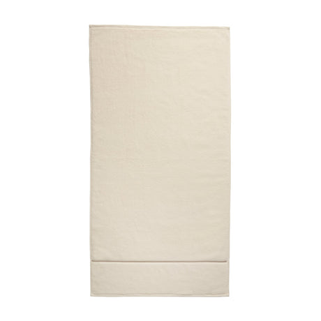 Bianca Zero Twist Satin Stitch 600gsm Cotton Towel - Cream - Zero Twist Satin Stitch Towel Cream