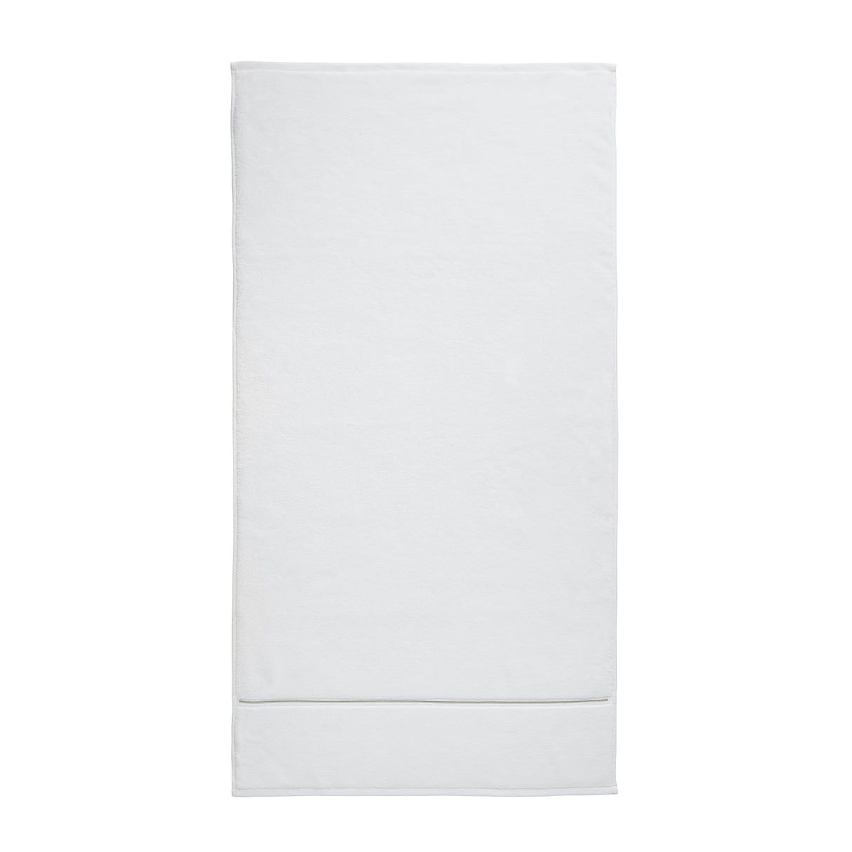 Bianca Zero Twist Satin Stitch 600gsm Cotton Towel - White - Zero Twist Satin Stitch Towel White