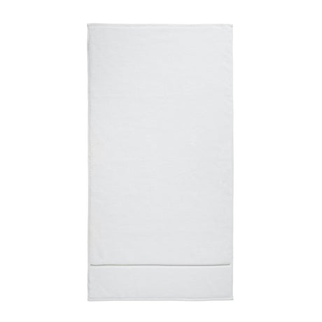 Bianca Zero Twist Satin Stitch 600gsm Cotton Towel - White - Zero Twist Satin Stitch Towel White