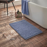 Bianca Aspen Bobble Blue Bath Mat 50x80cm
