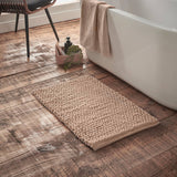 Bianca Aspen Bobble Blue Bath Mat 50x80cm - Aspen Bobble Bath Mat Natural