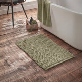 Bianca Aspen Bobble Bath Mat Runner 50cm x 120cm - Aspen Bobble Bath Mat Sage