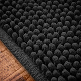 Bianca Aspen Bobble Bath Mat Runner 50cm x 120cm - Aspen Bobble Black Bath Mat