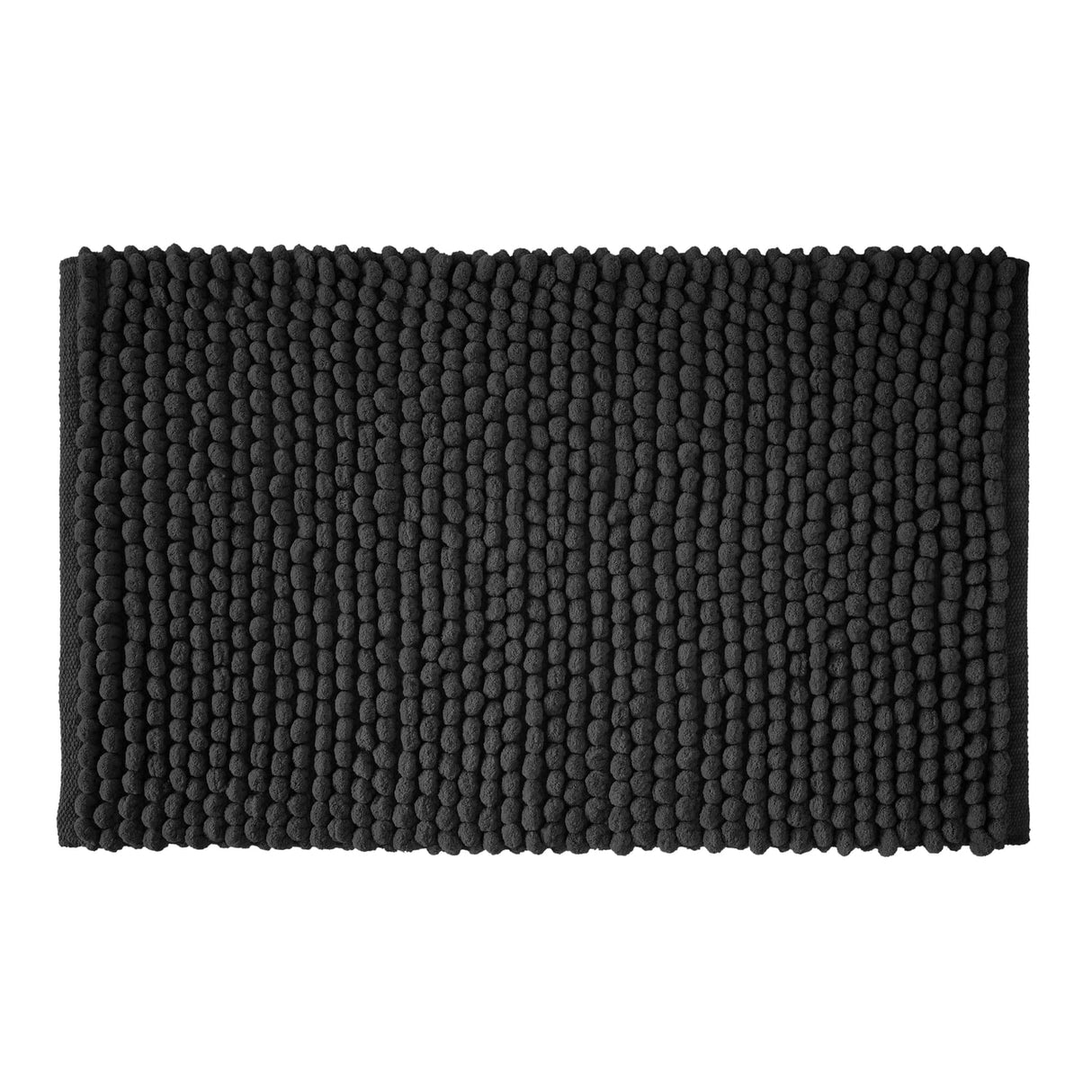 Bianca Aspen Bobble Bath Mat Runner 50cm x 120cm - Aspen Bobble Black Bath Mat
