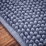 Bianca Aspen Bobble Bath Mat Runner 50cm x 120cm - Aspen Bobble Blue