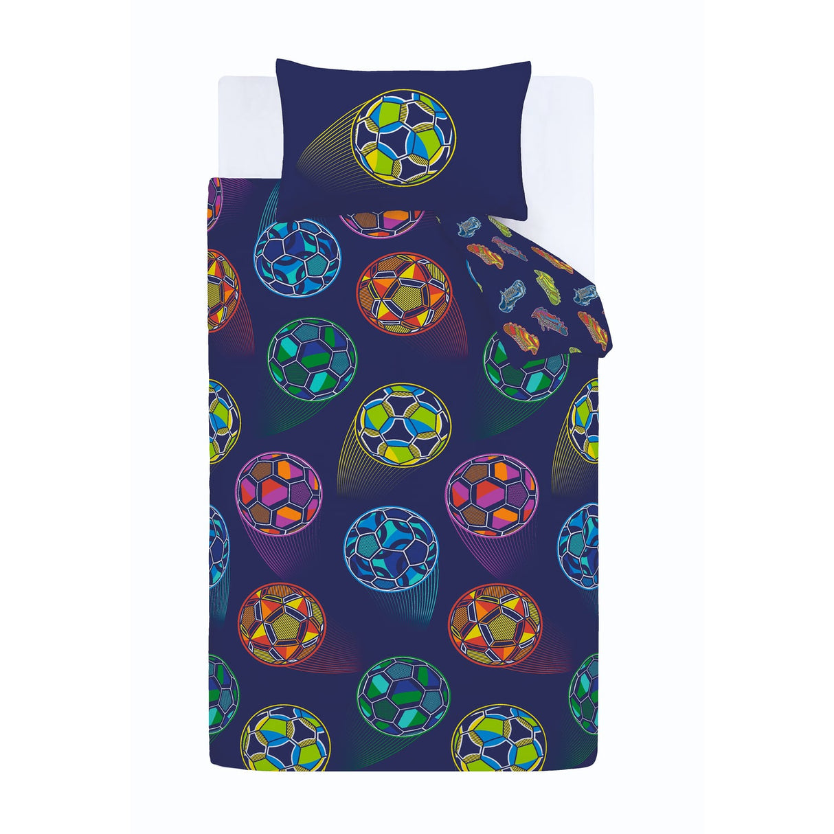 Catherine Lansfield Bright Football Duvet Cover Set - Bright Football Duvet Set
