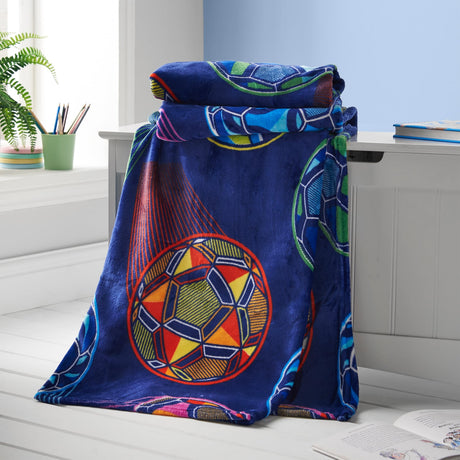 Catherine Lansfield Bright Football Kids Cosy Throw