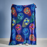 Catherine Lansfield Bright Football Kids Cosy Throw - Bright Football Throw